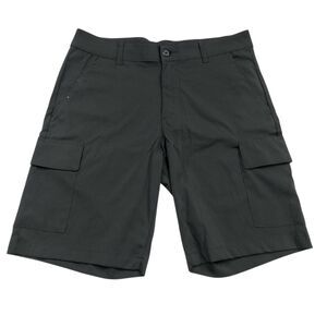 Columbia Cargo Shorts Mens 32 Black Nylon Stretch Casual Travel Hiking Outdoor